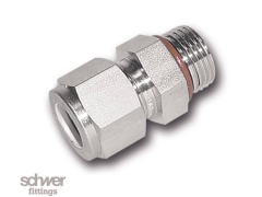 Male Connector SAE/ MS.  Stainless Steel Tube to UNF thread connector