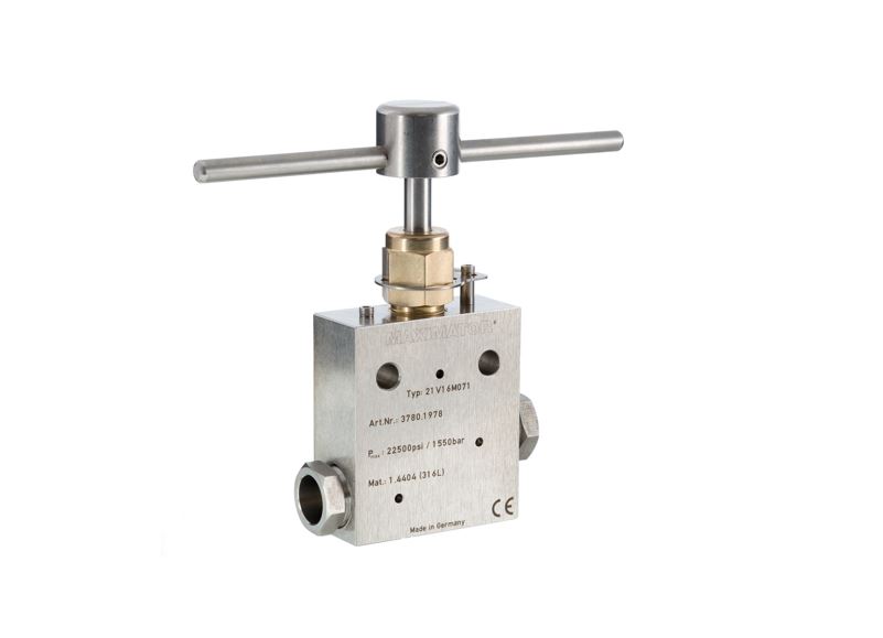 Maximator Medium pressure needle hydrogen valve