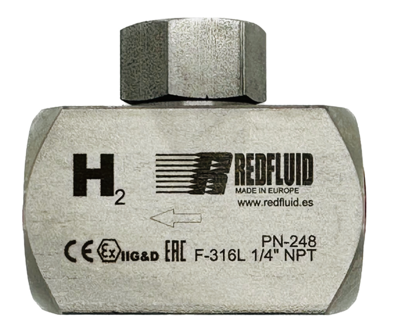 Hydrogen check valve- Redfluid