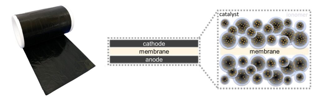 Catalyst Coated Membrane (CCM) for Fuel cells - Molecular Diagram