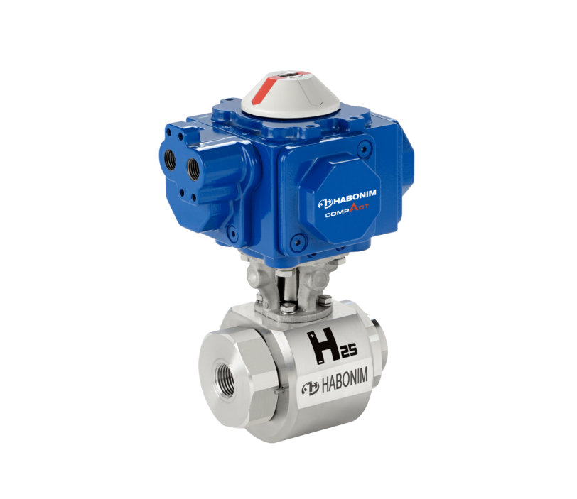 Habonim Hydrogen service valve H25 with actuator V2